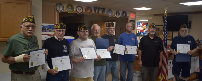 VFW Post 839 members honored with certificates of appreciation